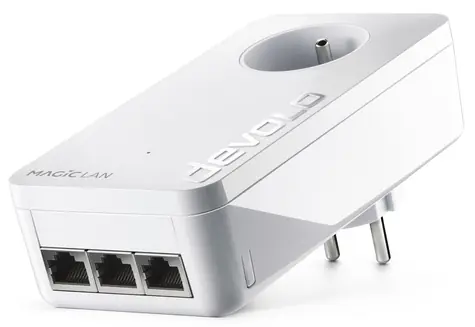 Devolo Magic 2 LAN triple / Rozšiřující modul / Powerline / G.hn / 2400 Mbps / 3x Gigabit LAN
