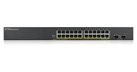 ZyXEL GS1900-24HP v2 / Switch / Smart Managed PoE / 24x Gigabit RJ45 / 2x Gigabit SFP / PoE budget 170W