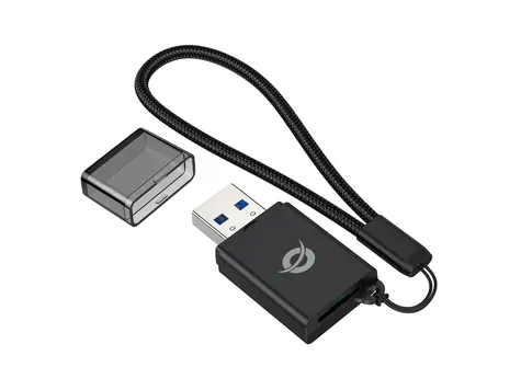 Conceptronic černá / Čtečka paměťových karet / USB-A 3.0 / microSD / 5 Gbit/s