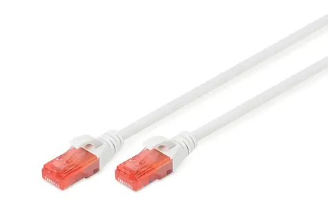 Digitus bílá / Patch kabel / Cat6 U/UTP / 5 m / LSZH / PoE++
