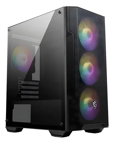 MSI MAG Forge M100A černá / Skříň PC / Micro Tower / micro ATX, Mini-ITX / tvrzené sklo / RGB