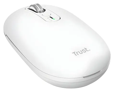 Trust Seron Slim bílá / Kancelářská myš / Optická / 3200 DPI / USB + Bluetooth / 7 tlačítek