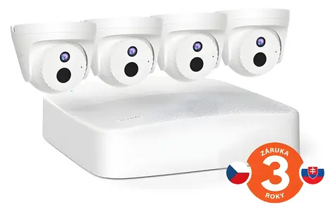 Tenda K4P-4CR / Kamerový systém / 4x PoE kamera / 4 MPx / 4CH NVR / IP67 / zvuk / noční vidění
