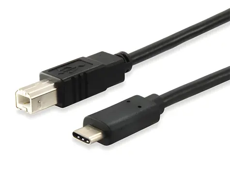 Equip USB-C na USB-B černý / Kabel / USB 2.0 / K tiskárně / 1 m