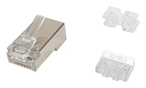 Equip 121147 / Konektor RJ45 / Cat6a / stíněný / 100 ks / transparentní