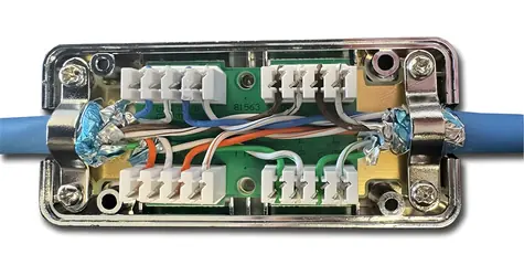 DATACOM Zářezová spojka STP CAT6A stříbrná / LSA / 10 Gbps / 600 MHz