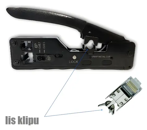 DATACOM Konektorovací kleště / 8P+6P / RJ45, RJ12, RJ11 / lis klipu