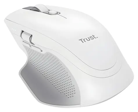 Trust Ozaa+ bílá / Bezdrátová myš / optická / 3 200 DPI / 6 tlačítek / RF 2.4GHz / Bluetooth
