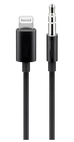 PremiumCord Lightning černá / Redukce / Jack 3.5 mm / 1 m / MFi certifikace