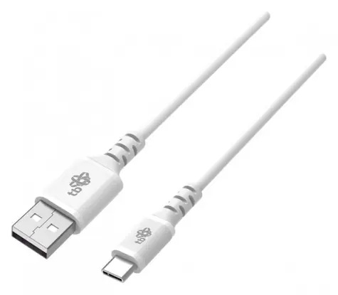 TB Touch 1 m bílá / Datový kabel / USB-A (M) - USB-C (M) / Kulatý