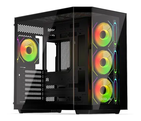 KRUX Empero černá / PC skříň / ATX / micro-ATX / mini-ITX / prosklený front a bočnice