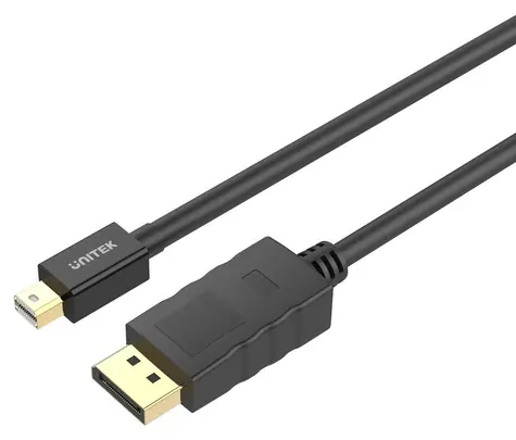 Unitek Y-C611BK černá / Kabel / Mini DisplayPort - DisplayPort / 2 m / DP 1.2