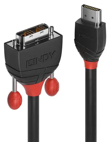 Lindy HDMI - DVI-D černá / Redukce / 2 m / Black Line
