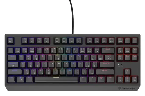 Genesis Thor 230 TKL RGB Outemu Red černá / Herní klávesnice / Mechanická / CZ/SK layout / USB