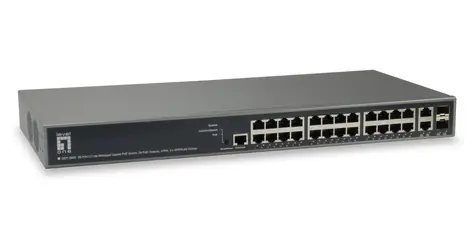 LevelOne GEP-2682 / Switch / 24x 1 Gbps / PoE+ 370 W / Managed L3 / 19
