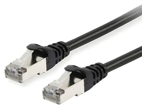 Equip S/FTP Cat6a 0,5 m černá / Patch kabel / RJ45-RJ45 / LSZH