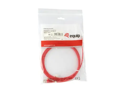Equip Cat6a SlimFlex červená / Patch kabel / F/FTP / 2 m / LSZH / 500 MHz