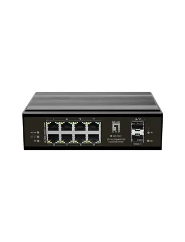 LevelOne IGP-1031 / Switch / Průmyslový / 8x GE PoE+ / 2x SFP / 240W / DIN / Neřízený