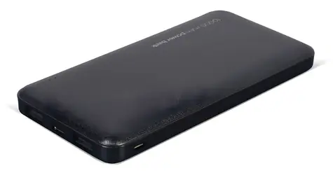 Gembird PB10-02 10000 mAh černá / Powerbanka / USB-C vstup / 2x USB-A výstup / LED indikátor