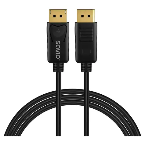 Savio CL-204 černá / DisplayPort kabel / DP 1.4 / 240 Hz / 8K / 1 m