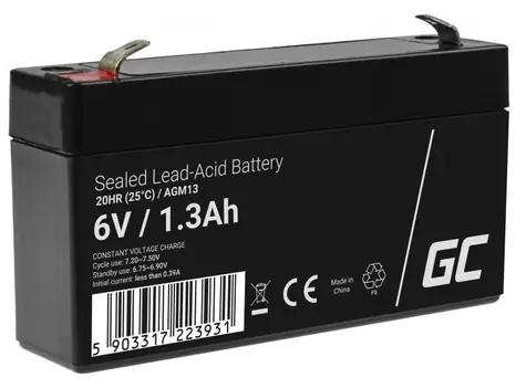 Green Cell AGM13 / Baterie / VRLA AGM / 6 V / 1,3 Ah