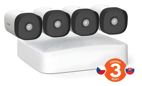 Tenda K4P-4TR / Kamerový set / 4CH NVR + 4x IP kamera 4MP / PoE / IP67 / zvuk