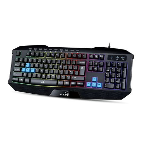 GENIUS Scorpion K215 černá / Herní drátová klávesnice / podsvícená / USB / CZ+SK layout