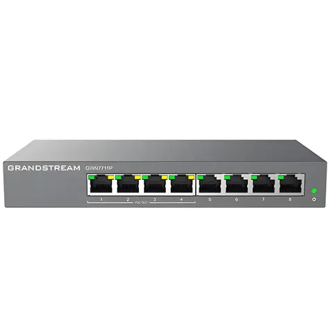 Grandstream GWN7711P / Switch / L2 Lite Managed / 8x GLAN / 4x PoE/PoE+ / VLAN
