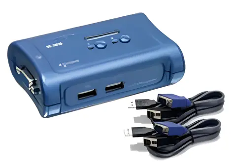 TRENDnet 2-Port USB KVM Switch / KVM přepínač / VGA / 2x PC / Kabely součástí balení