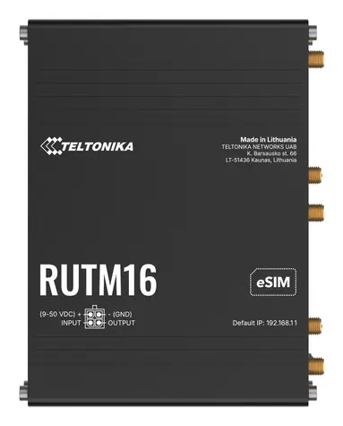 Teltonika RUTM16 Global, EU PSU / Router industriální / 4G