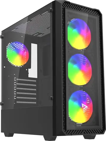 SAVIO Noctis Glass RGB černá / Skříň PC / Cube / ATX, micro ATX / tvrzené sklo / RGB podsvícení