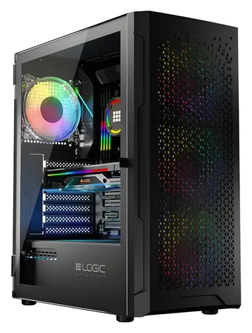 Logic Aramis ARGB Midi černá / ATX / micro-ATX / mini-ITX / bez zdroje / 1 x USB 3.0 / 2 x USB 2.0 / průhledná bočnice