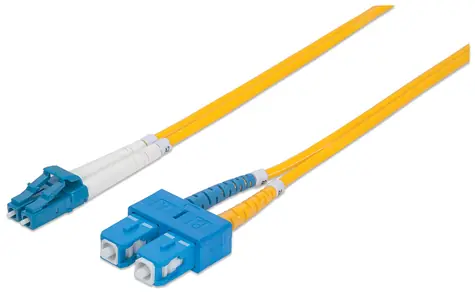 Intellinet žlutá / Optický kabel / LC/SC / Singlemode OS2 / Duplex / 1 m