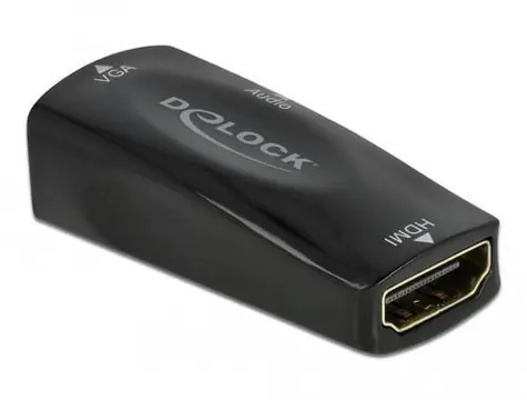 DeLock černá / Adaptér / HDMI na VGA / Audio / 1920 x 1080 / 60Hz