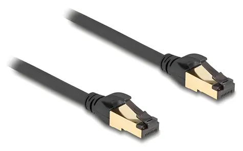 DeLock RJ45 Cat7 / Síťový kabel / S/FTP / 0,3 m / černá