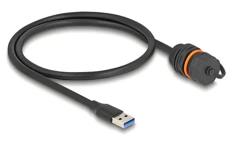 Delock / Prodlužovací kabel / USB Typ-A (M) - Typ-A (F) / 0,6 m / USB 3.2 Gen 1 (5 Gbps) / IP68