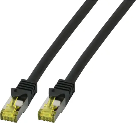 EFB patch kabel černá / Cat6A S/FTP / RJ45-RJ45 / LSZH / 7,5m