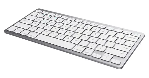 Trust stříbrná / Bezdrátová klávesnice / Bluetooth / CZ/SK layout / nůžková
