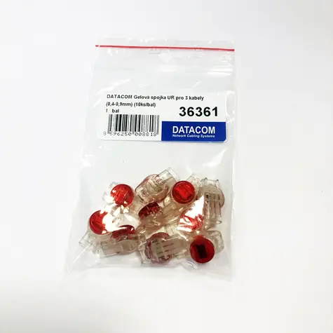 DATACOM UR / Gelová spojka / pro 3 kabely / 0,4-0,9 mm / 10 ks/bal