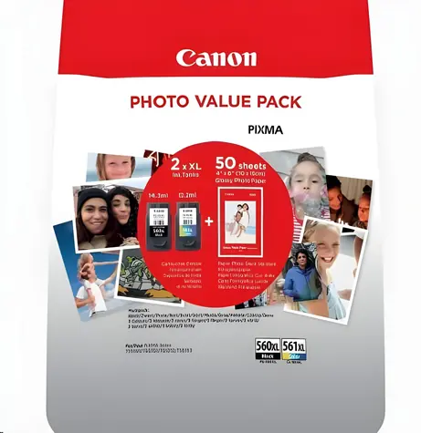 Canon PG-560XL/CL-561XL Photo Value / Originální cartridge / černá + barevná / 2 ks / 360 stran