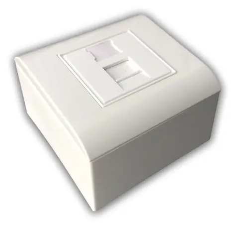 DATACOM UTP CAT5E bílá / Datová zásuvka / 1x RJ45 / pod i na omítku