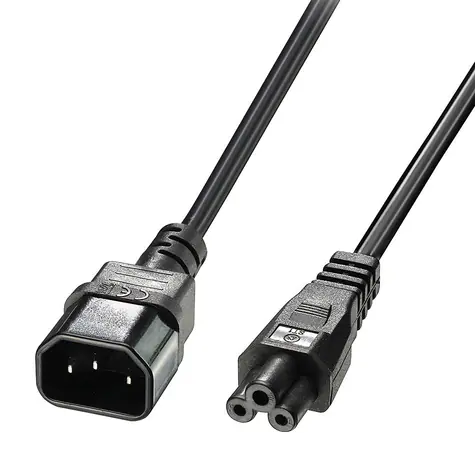 Lindy C14-C5 černá / Napájecí kabel / 5 m / VDE