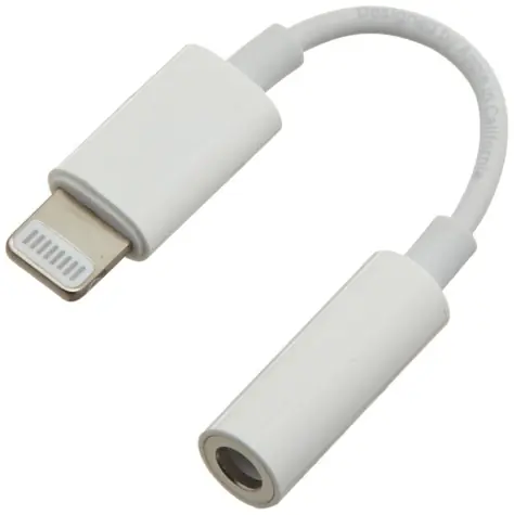 PremiumCord Lightning bílá / Redukce / Jack 3.5 mm female / 10 cm / MFi certifikace