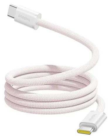 Baseus Dynamic 4 Pro Baby Pink / Datový kabel USB-C/USB-C / 100W / 1m / magnetický