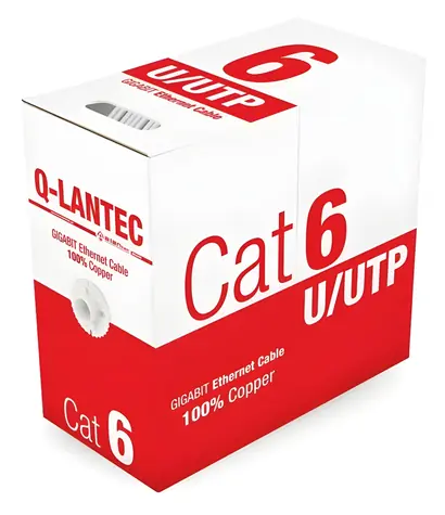 QLA A-LAN KIU6PVC305Q šedá / Síťový kabel / Cat6 / U/UTP / 305 m / PVC plášť