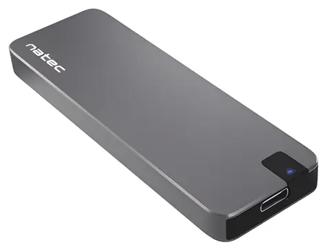 Natec Rhino šedá / Externí box pro M.2 NVMe SSD / USB-C 3.1 Gen 2 / Hliník / do 2 TB