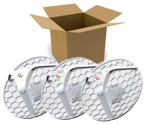MikroTik RBLHG-5nD 3-pack / Venkovní jednotka / 24,5dBi / 802.11n / RouterOS L3