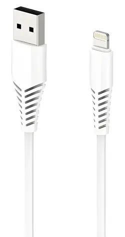 2GO bílá / Datový a nabíjecí kabel / USB-A na Lightning / 1 m
