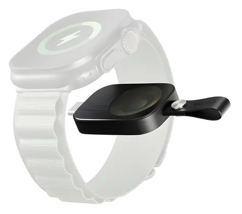 Epico UltraBase mini EO20 černá / Bezdrátová nabíječka / Apple Watch / USB-C / cestovní provedení