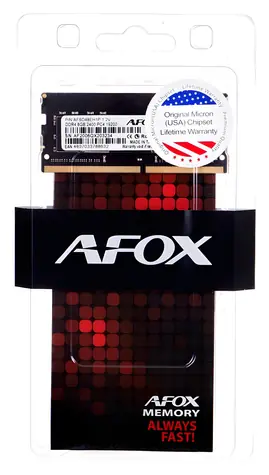 AFOX 8GB DDR4 2400 MHz / Paměť / SO-DIMM / CL17 / 1,2V / Non-ECC